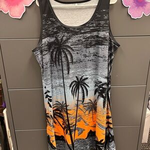 Tropical Sunset Tank Dress